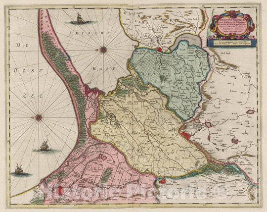 Historic Map : Poland, Tractvvm Borvssiae. nova et elaboratissima delineatio, 1665 Atlas , Vintage Wall Art