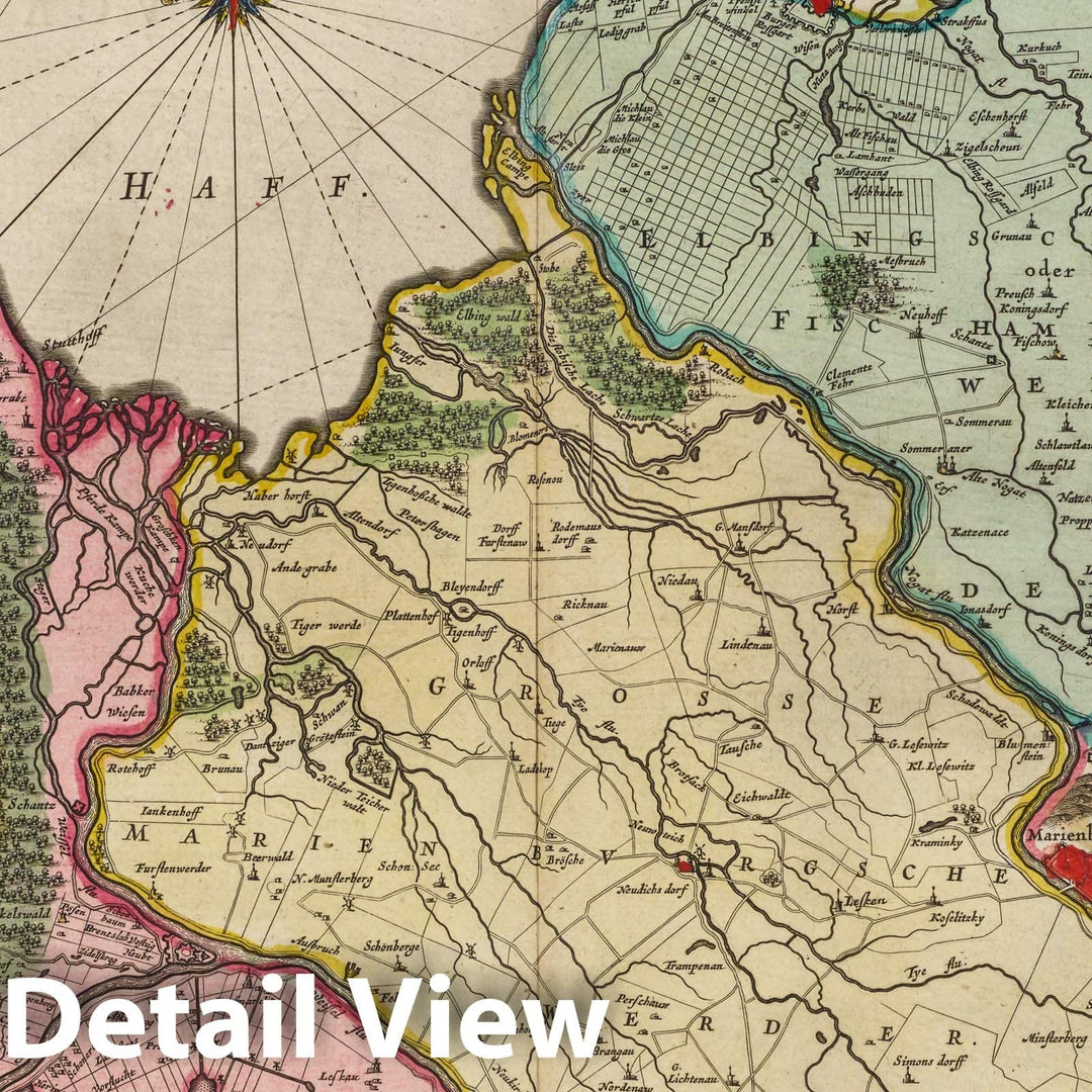 Historic Map : Poland, Tractvvm Borvssiae. nova et elaboratissima delineatio, 1665 Atlas , Vintage Wall Art