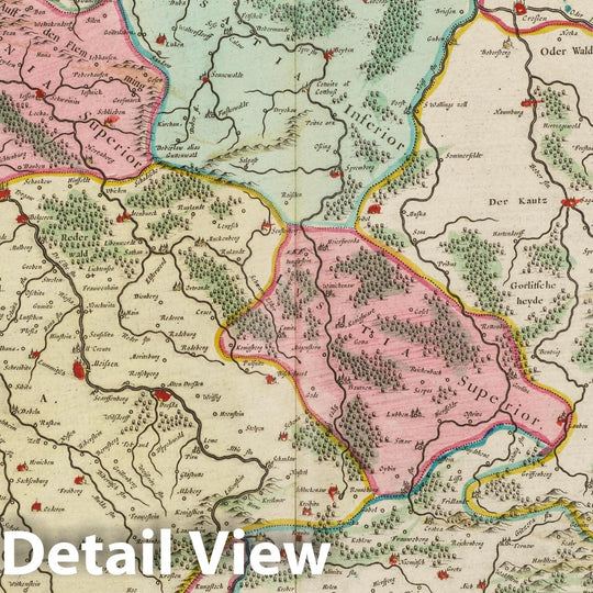 Historic Map : Germany, Saxonia Svperior Cvm Lvsatia Et Misnia, 1665 Atlas , Vintage Wall Art