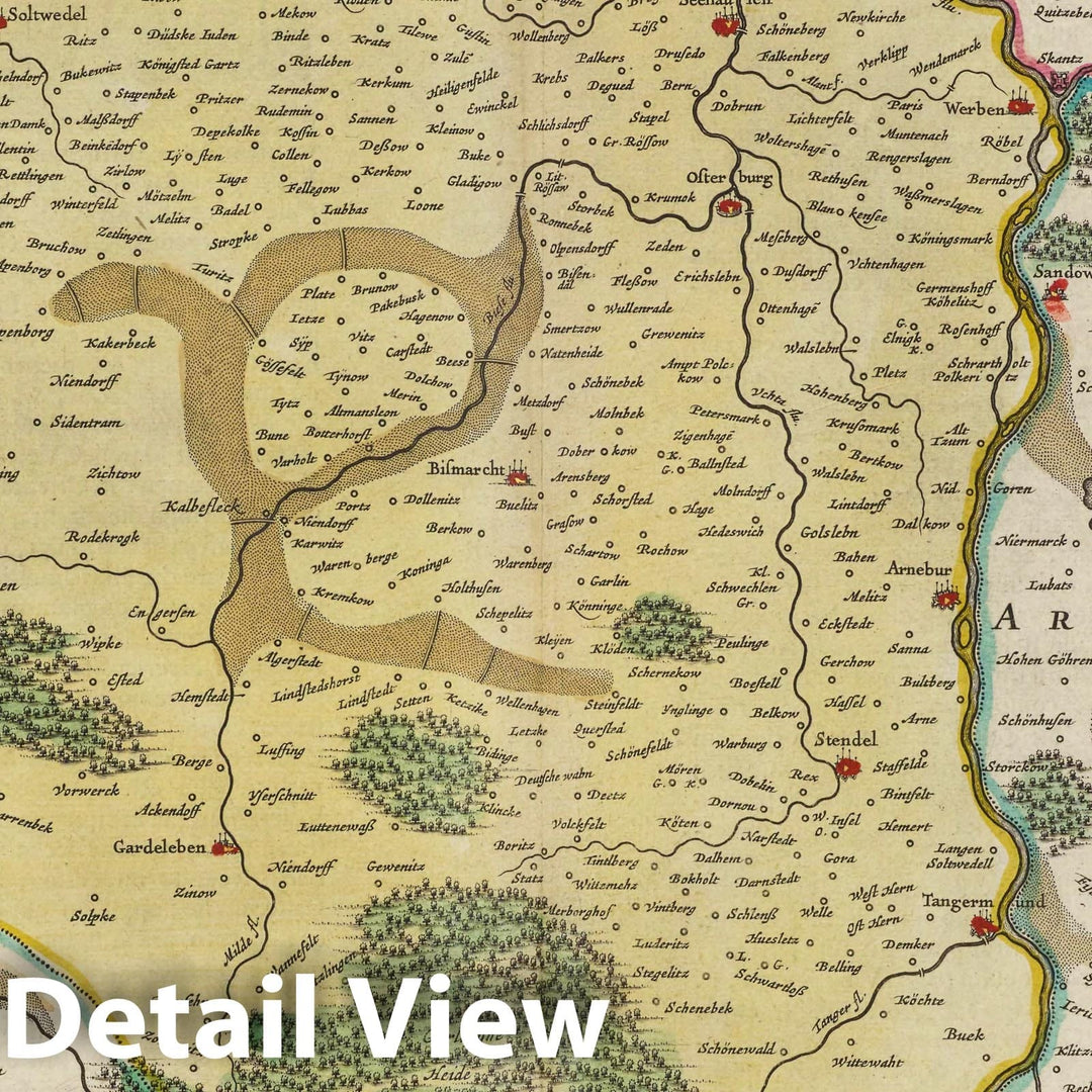 Historic Map : Germany, Marchionatus Brandenburgici Pars, quae Marcha Vetus, 1665 Atlas , Vintage Wall Art