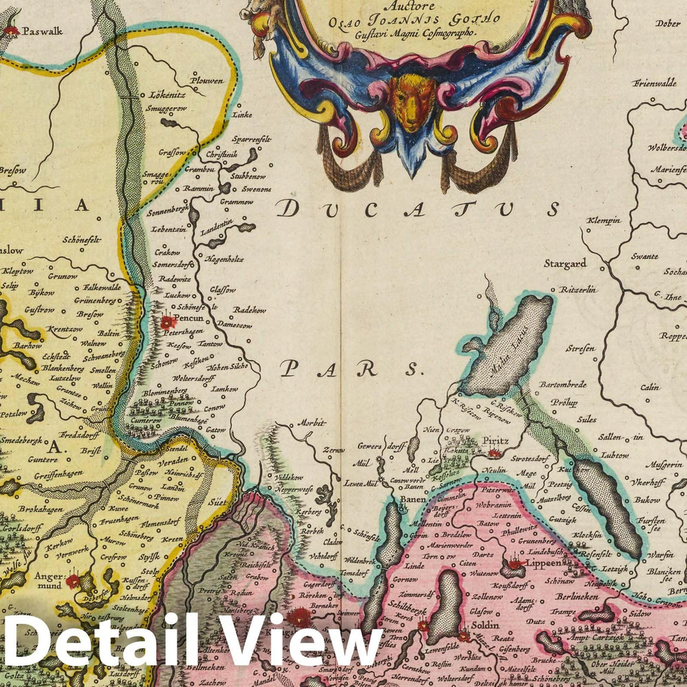 Historic Map : Germany, Marchionatus Brandenburgici Partes Duae, Nova Marchia et Uckerana, 1665 Atlas , Vintage Wall Art