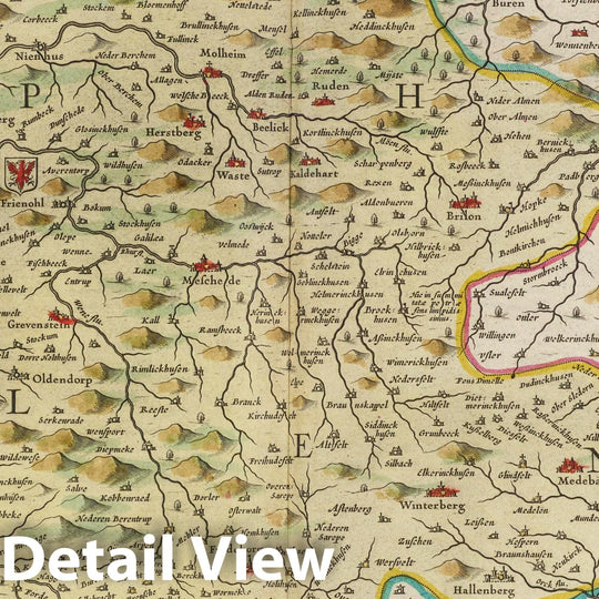 Historic Map : Germany, Atlas Maior Sive Cosmographia Blaviana, Qua Solvm, Salvm, Coelvm, Accvratissime Describvntvr. Westphalia Ducatus, 1665 Atlas , Vintage Wall Art