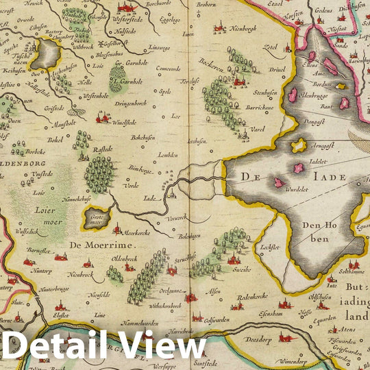 Historic Map : Germany, Atlas Maior Sive Cosmographia Blaviana, Qua Solvm, Salvm, Coelvm, Accvratissime Describvntvr. Oldenbvrg Comitatvs, 1665 Atlas , Vintage Wall Art