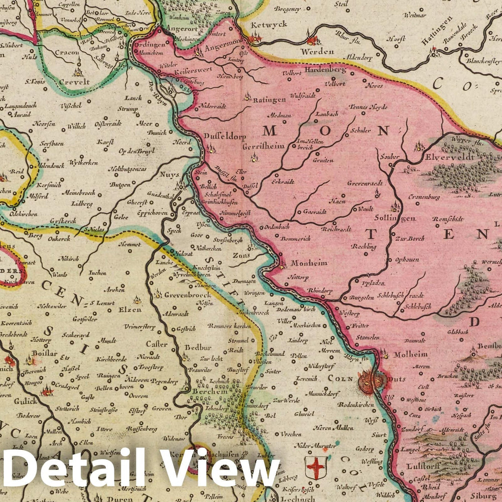 Historic Map : Germany, Ivliacensis Et Montensis Dvcatvs, 1665 Atlas , Vintage Wall Art