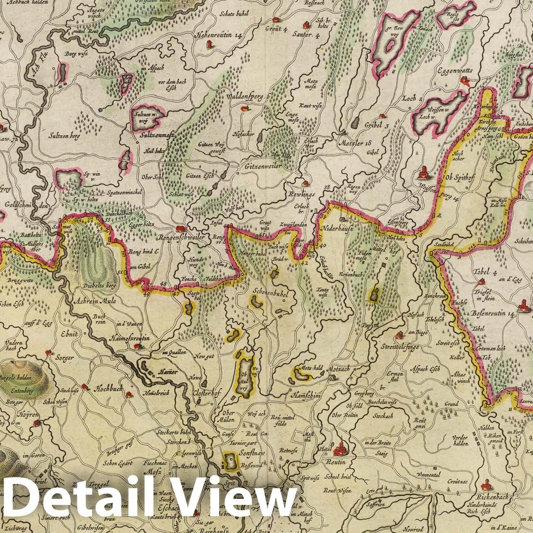 Historic Map : Germany, Civitatis Imp Lindaviensis Territorivm, 1665 Atlas , Vintage Wall Art