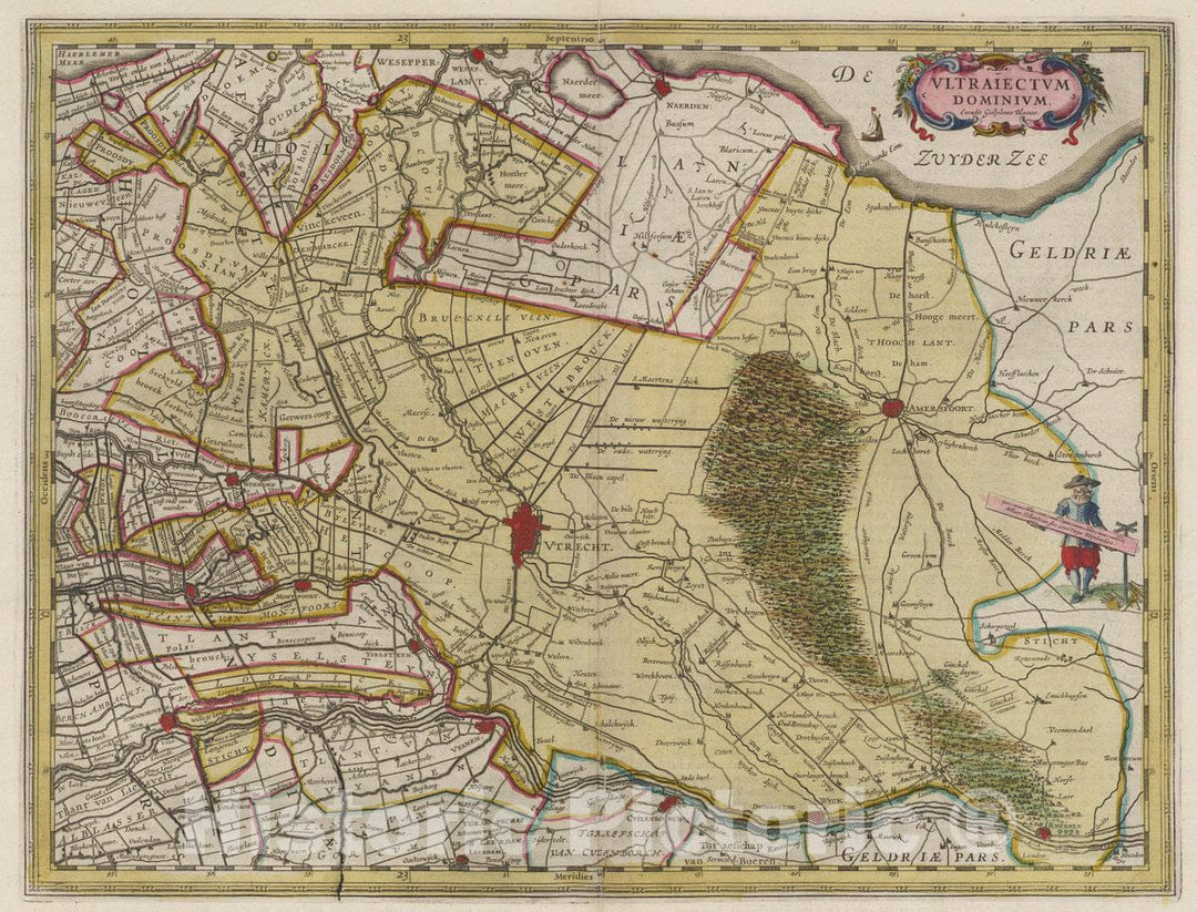 Historic Map : Netherlands, Atlas Maior Sive Cosmographia Blaviana, Qua Solvm, Salvm, Coelvm, Accvratissime Describvntvr. Vltraiectvm Dominivm, 1665 Atlas , Vintage Wall Art