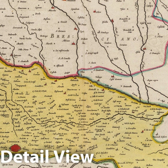 Historic Map : Italy, Cremona Region (Italy) Atlas Maior Sive Cosmographia Blaviana, Territorio Di Cremona, 1665 Atlas , Vintage Wall Art