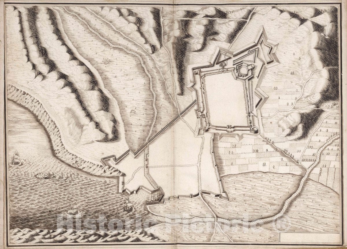 Historic Map : (Compilation of Nine Harbor or Port Maps in The Mediterranean and Atlantic, with Accompanying Text.) (Barcelona, Spain), 1650 Chart - Vintage Wall Art