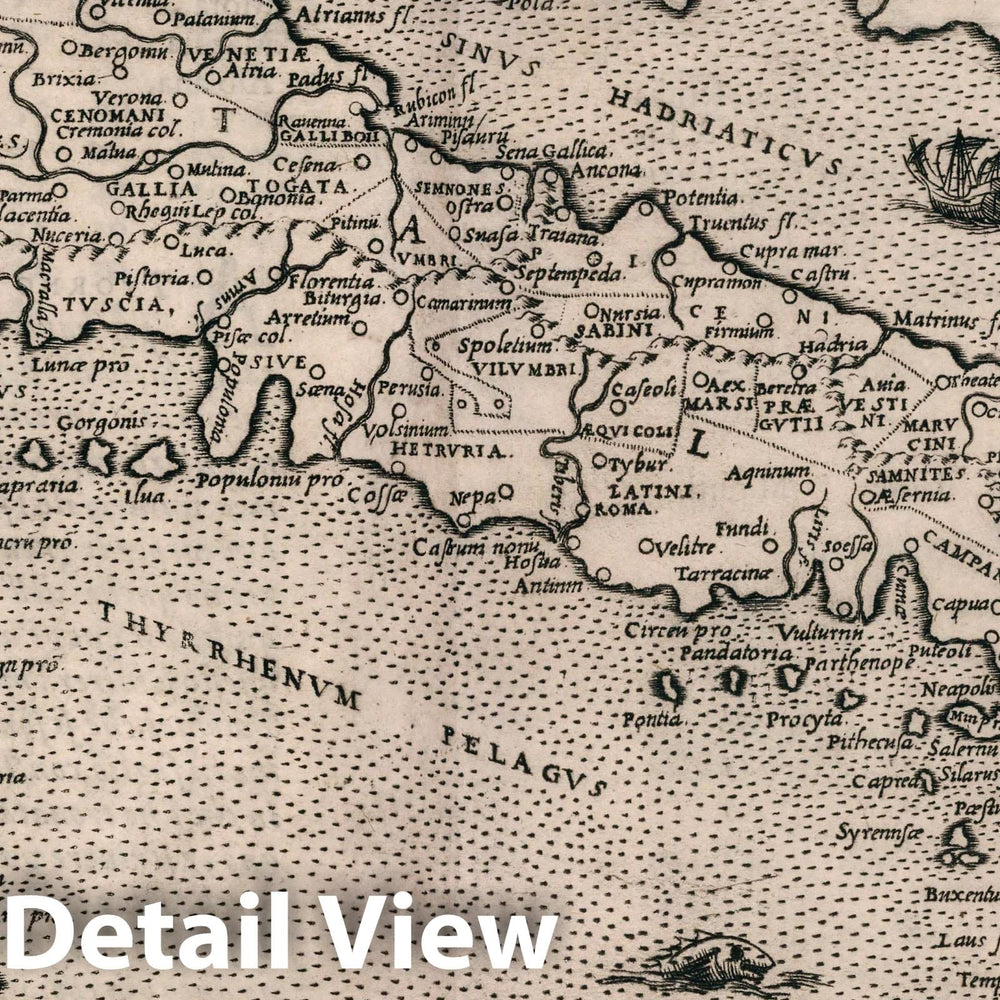 Historic Map : Italy, , Europe Tabula Europae VI. Della Geografia di Tolomeo. Libro Terzo, 1599 Atlas , Vintage Wall Art