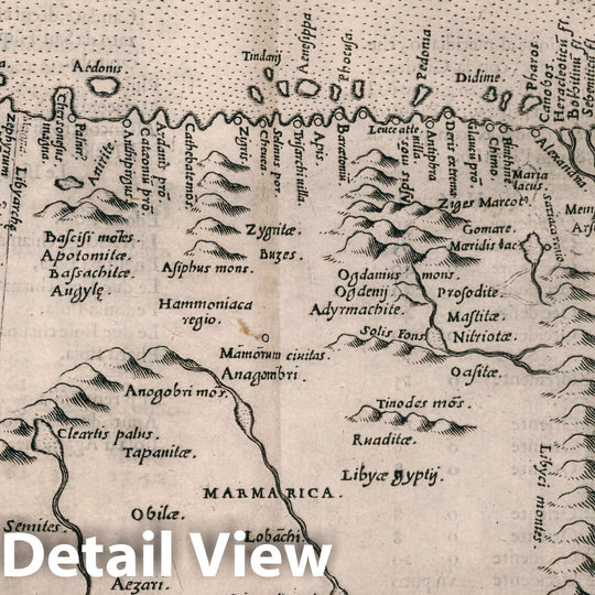 Historic Map : Egypt, Africa, Northeast Tabula Aphricae III. Della Geografia di Tolomeo. Libro Quarto, 1599 Atlas , Vintage Wall Art