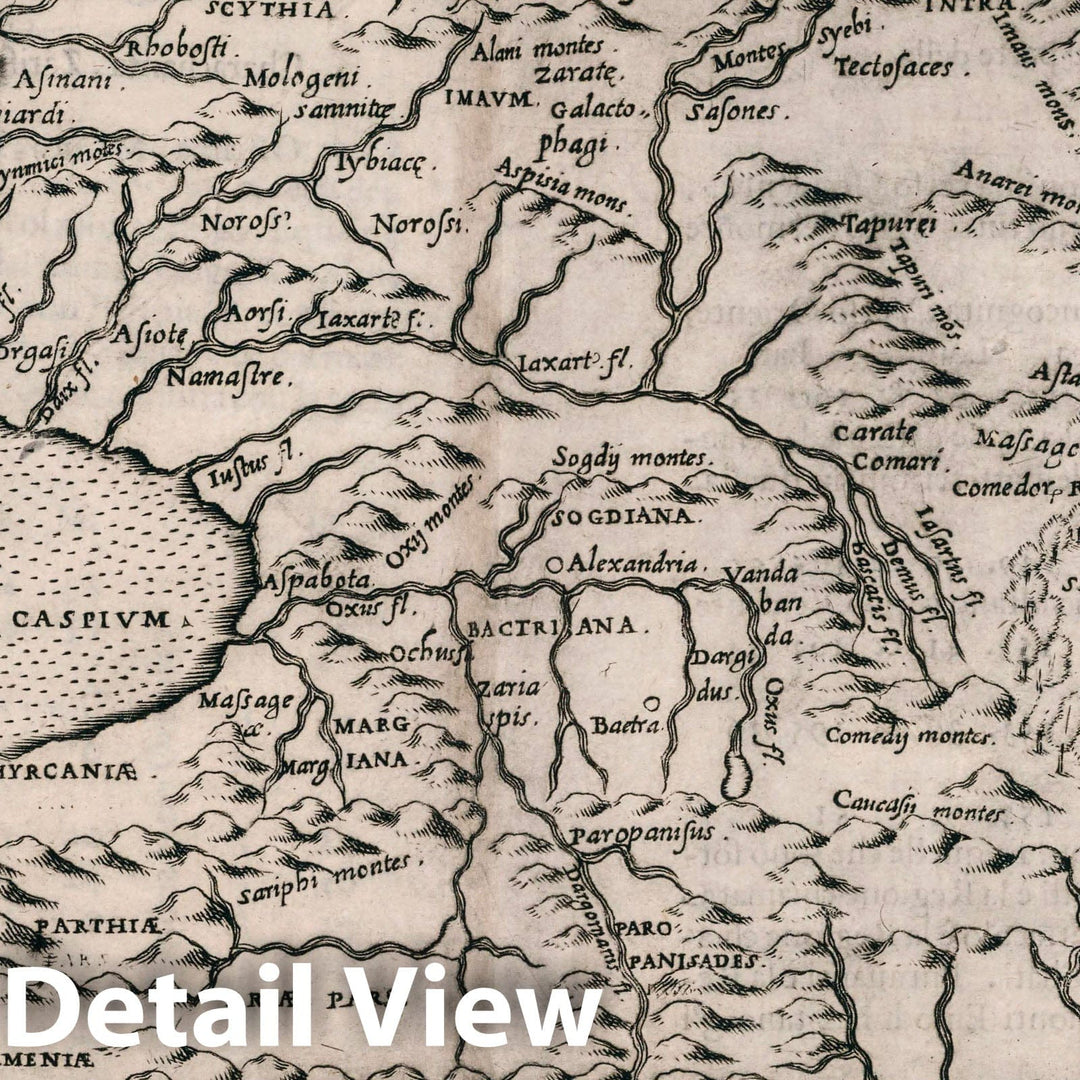 Historic Map : Asia, Central Tabvla Asiae VII. Della Geografia di Tolomeo. Libro Sesto, 1599 Atlas , Vintage Wall Art