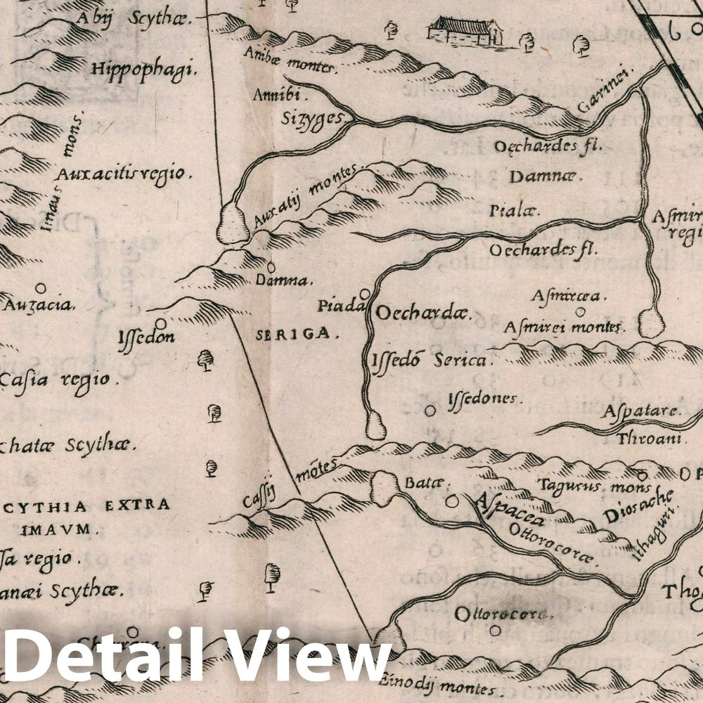 Historic Wall Map : India, , Asia Tabvla Asiae VIII. Della Geografia di Tolomeo. Libro Sesto, 1599 Atlas , Vintage Wall Art