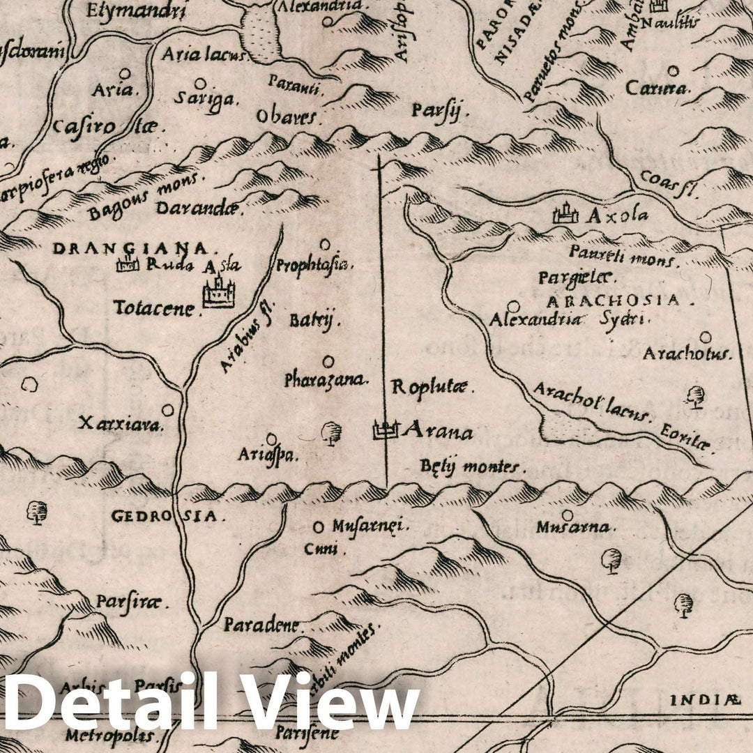 Historic Map : Pakistan, , Asia Tabvla Asiae IX. Della Geografia di Tolomeo. Libro Sesto, 1599 Atlas , Vintage Wall Art