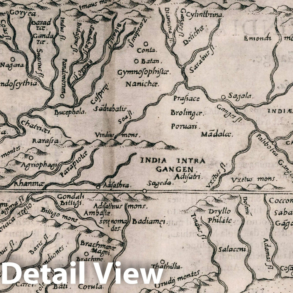 Historic Map : India, , Asia Tabvla Asiae X. Della Geografia di Tolomeo. Libro Settimo, 1599 Atlas , Vintage Wall Art