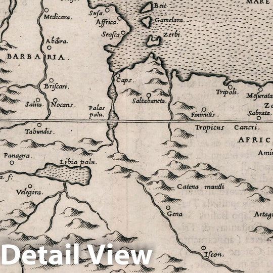 Historic Map : Africa, North Africa Minor Nvova tavola. Descrittione dell' Africa. Libro Secondo, 1599 Atlas , Vintage Wall Art