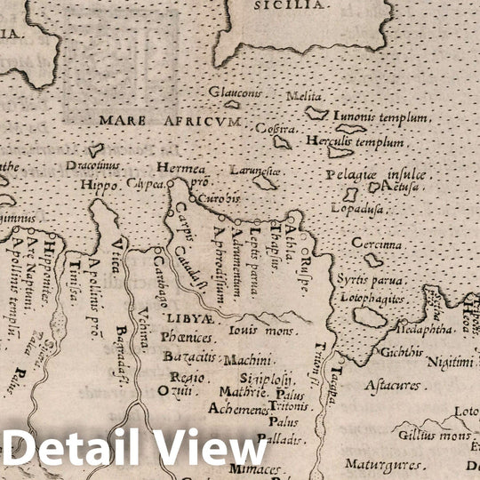 Historic Map : Africa, North Tabvla Aphricae II. Di Libia O Africa.Tavola Seconda Antica, 1561 Atlas , Vintage Wall Art