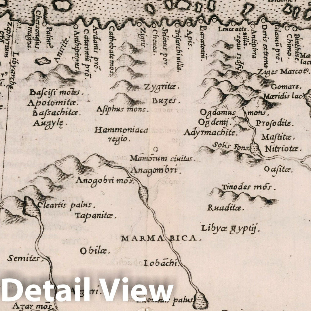 Historic Map : Egypt, Africa, Northeast Tabvla Aphricae III. Di Libia O Africa.Tavola Seconda Antica, 1561 Atlas , Vintage Wall Art