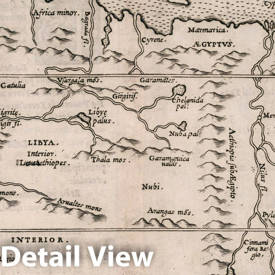 Historic Map : Egypt, Africa, North Tabvla Aphricae IIII. Di Libia O Africa.Tavola Qvarta Antica, 1561 Atlas , Vintage Wall Art