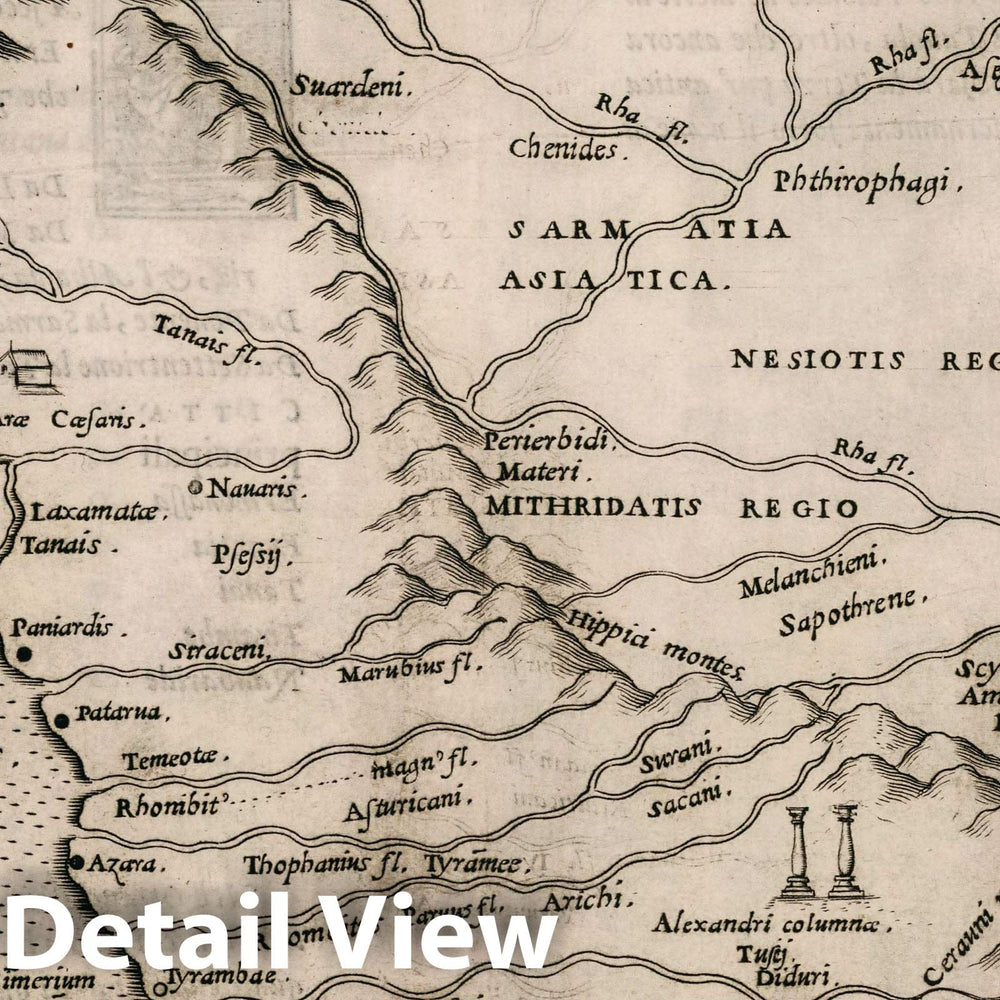 Historic Map : Tabvla Asiae II. Dell' Asia, Tavola Seconda antica. La geografia di Claudio Tolomeo Alessandrino, 1561 Atlas - Vintage Wall Art