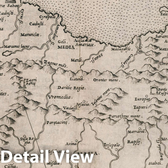 Historic Map : Iran, Middle East, Asia Tabvla Asiae V. Dell' Asia,Tavola Qvinta antica, 1561 Atlas , Vintage Wall Art