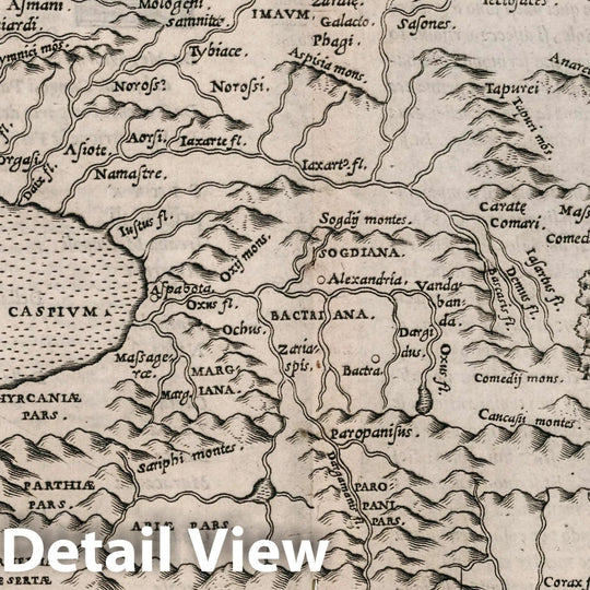 Historic Map : Asia, Central Tabvla Asiae VII. Dell' Asia,Tavola Settima antica. La geografia di Claudio Tolomeo Alessandrino, 1561 Atlas , Vintage Wall Art