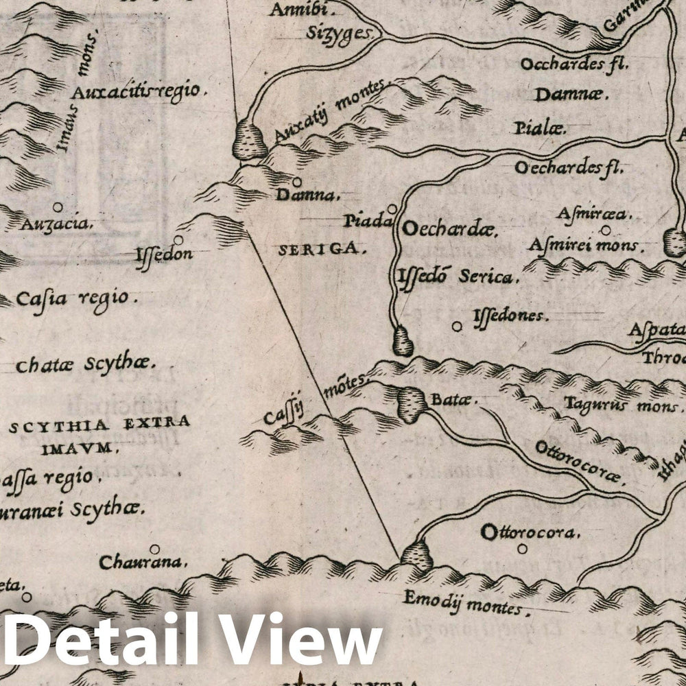 Historic Map : India, , Asia Tabvla Asiae VIII. Dell' Asia,Tavola Ottava antica. La geografia di Claudio Tolomeo Alessandrino, 1561 Atlas , Vintage Wall Art