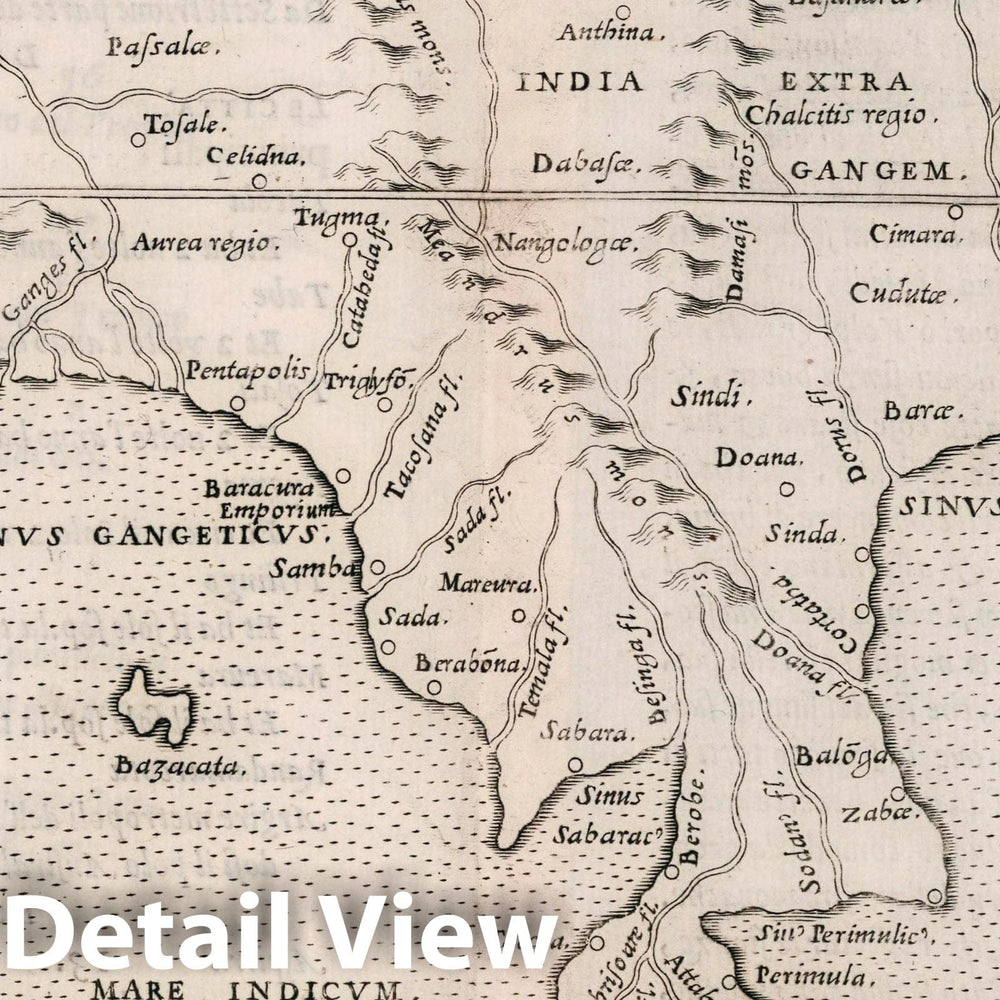 Historic Map : India, Southeast Asia Tabvla Asiae XI. Dell' Asia,Tavola XI antica, 1561 Atlas , Vintage Wall Art