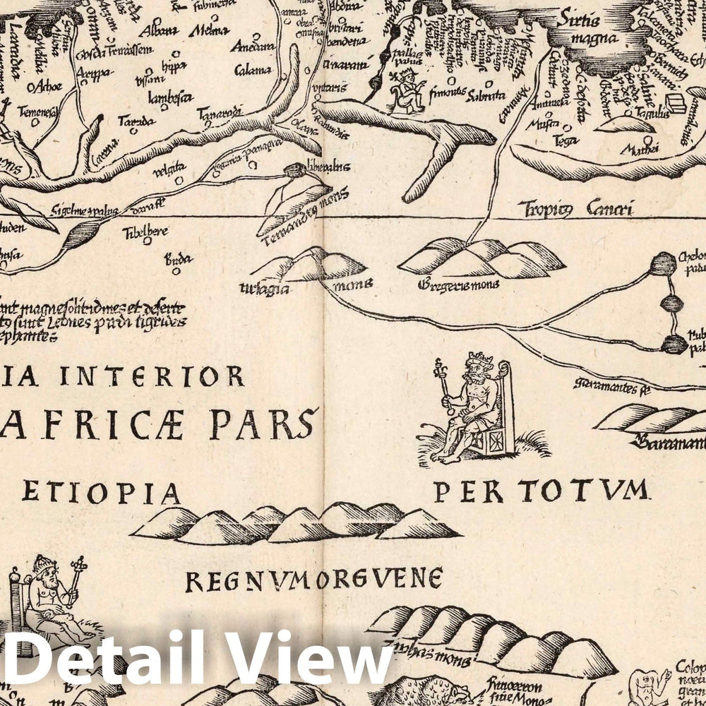 Historic Map : North Africa Tabula nova partis Africae (North Africa), 1541 Atlas , Vintage Wall Art