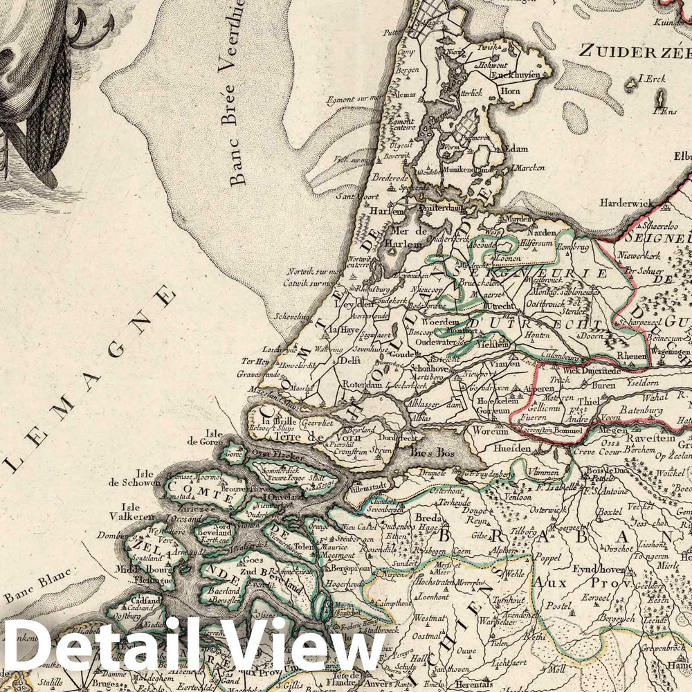 Historic Map : Netherlands, 38. Partie Septentrionale des Pays Bas Comprenant les Etats Generaux des Provinces Unies, 1784 Atlas , Vintage Wall Art