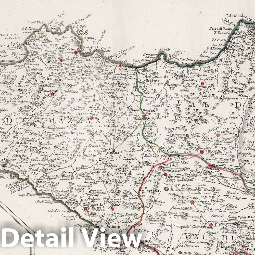 Historic Map : Sicily (Italy) 25. Carte de l'Isle et Royaume de Sicile, 1779 Atlas , Vintage Wall Art