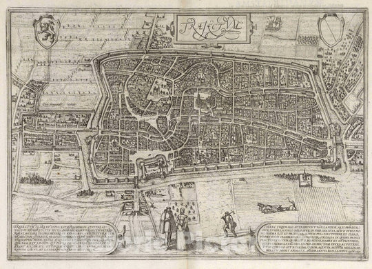 Historic Map : Utrecht (Netherlands), Vol I (19) Traiectum (Utrecht), 1575 Atlas , Vintage Wall Art