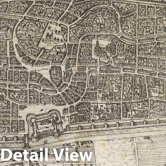 Historic Map : Utrecht (Netherlands), Vol I (19) Traiectum (Utrecht), 1575 Atlas , Vintage Wall Art