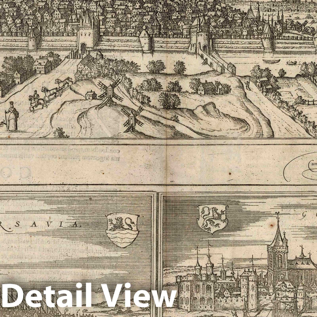 Historic Wall Map : Groningen (Netherlands), Vol I (21) Groeninga. Broveravia. Goricum, 1577 Atlas , Vintage Wall Art