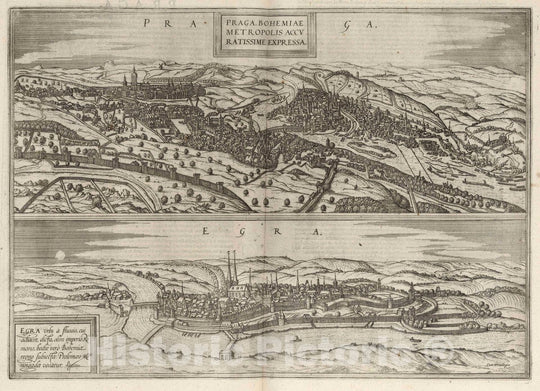 Historic Map : Prague (Czech Republic), Vol I (29) Praga. Egra, 1575 Atlas , Vintage Wall Art