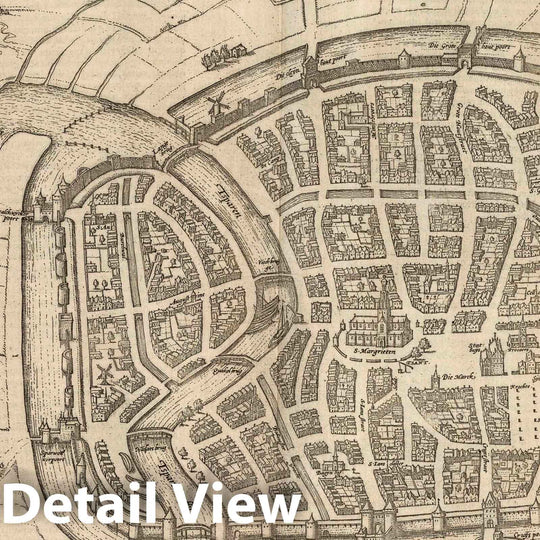 Historic Map : Haarlem (Netherlands), Vol II (26) Harlemum (Haarlem), 1575 Atlas , Vintage Wall Art