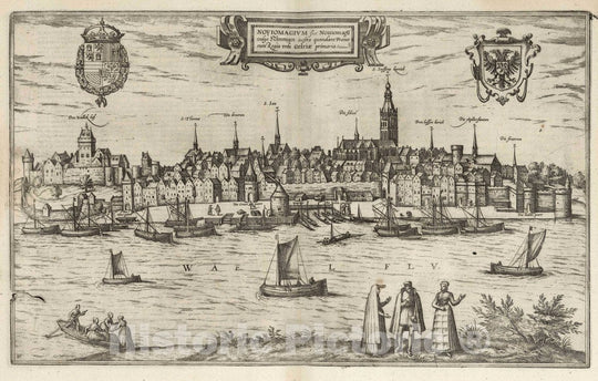 Historic Map : Nijmegen (Netherlands), 1575 Vol II (29) Noviomagium (Nijmegen) , Vintage Wall Art