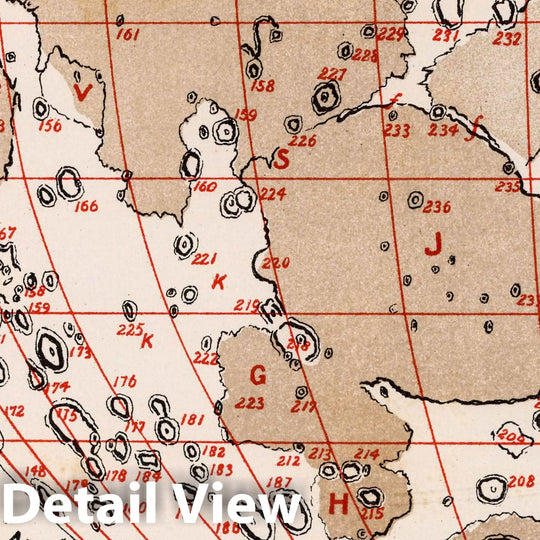 Historic Map : 23. Chart of The Moon - First Quadrant, 1892 Celestial Atlas - Vintage Wall Art