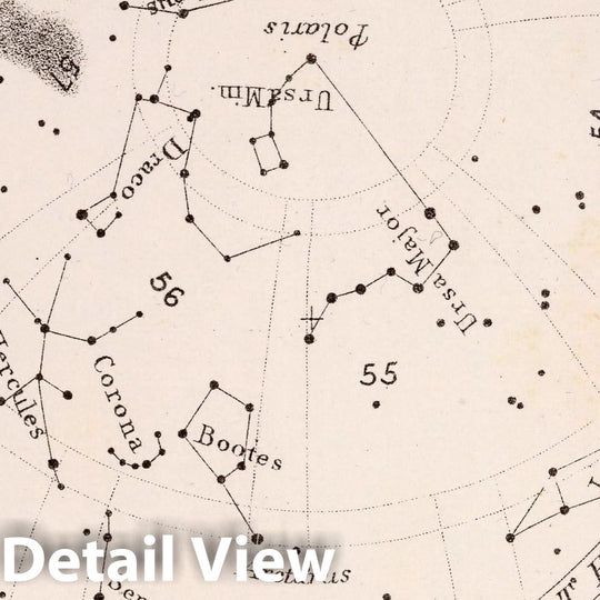 Historic Map : 42. Stars: April Midnight, 1892 Celestial Atlas - Vintage Wall Art