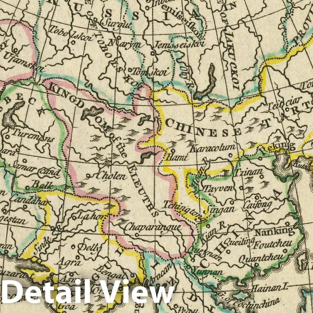 Historic Wall Map : A New General and Universal Atlas Containing Forty Five Maps by Andrew Dury. Engraved by Mr. Kitchin & Others. Asia, 1763 Atlas - Vintage Wall Art