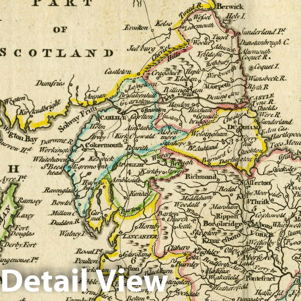 Historic Map : 1763 England and Wales (Northern Part). - Vintage Wall Art