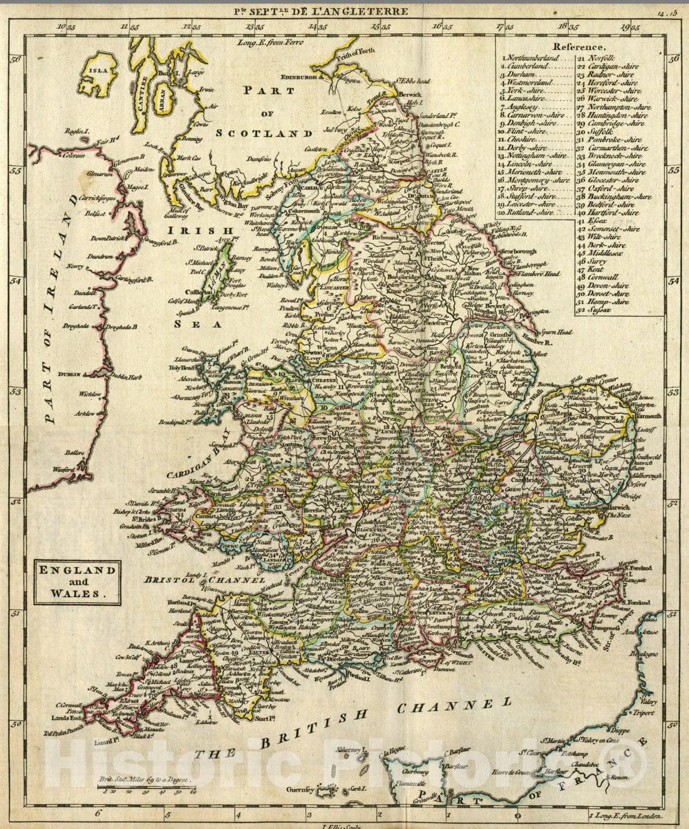 Historic Map : Composite Map: England and Wales, 1763 Atlas - Vintage Wall Art