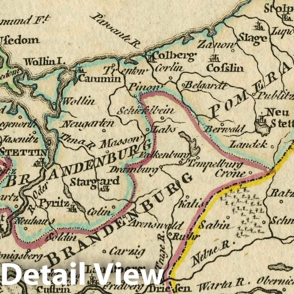 Historic Map : (The Empire of Germany (Northeast Corner).), 1763 Atlas - Vintage Wall Art