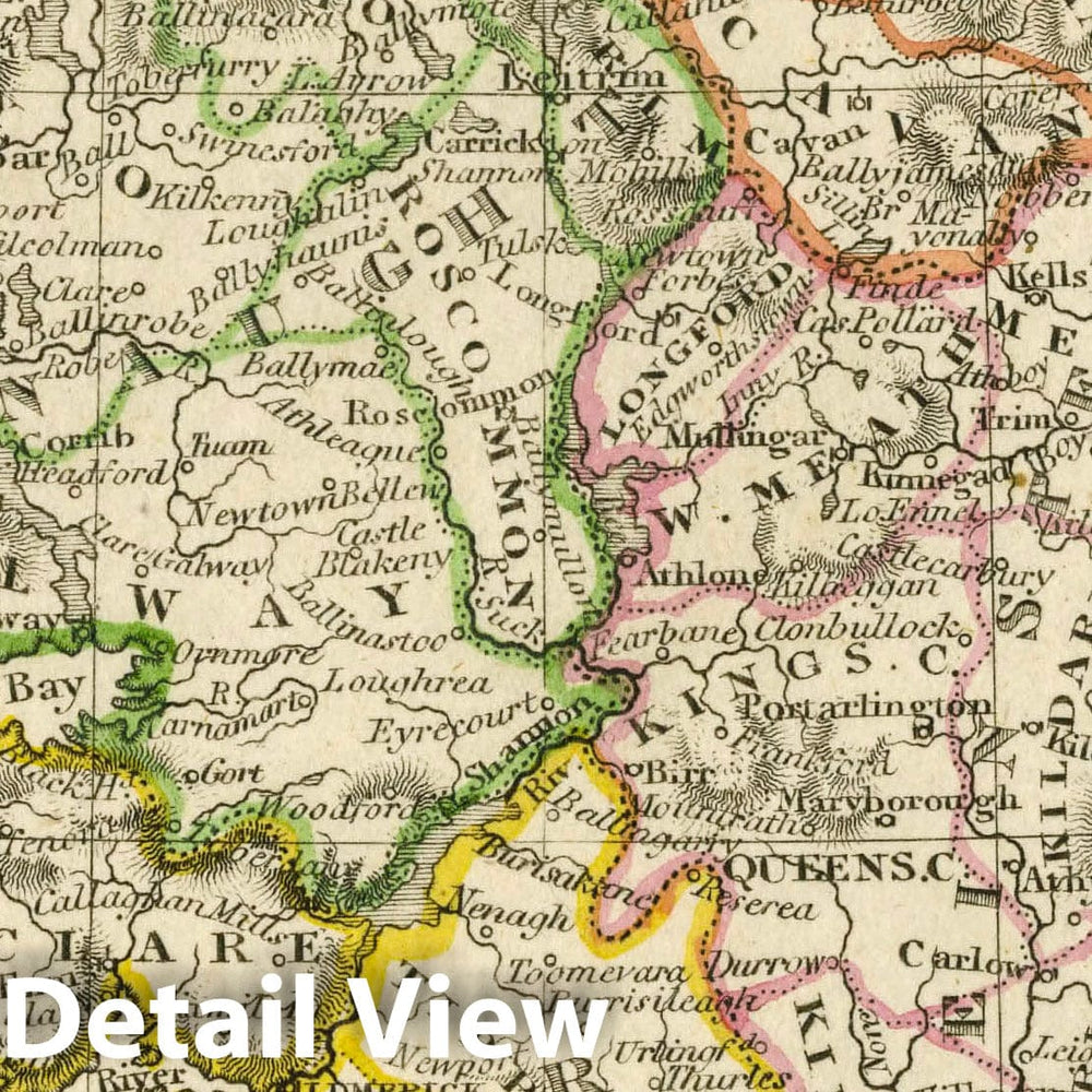 Historic Map : Ireland, 1830 Atlas - Vintage Wall Art