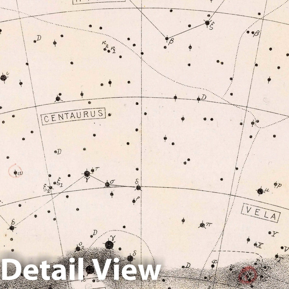 Historic Map : 67. Star Map. from an Atlas of Astronomy, 1892 Celestial Atlas - Vintage Wall Art