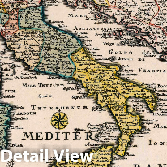 Historic Map : Italy, Vol 1:24- Italien in Seine unterschiedene Laender eingetheilet, 1740 Atlas , Vintage Wall Art