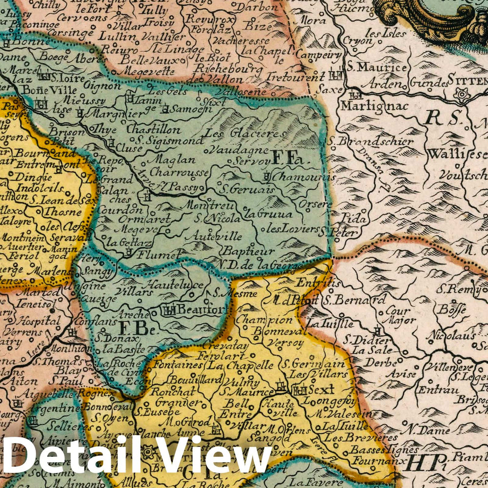 Historic Map : France, Savoy (France and Italy) Vol 1:29- Das Hertzogthum Savoya, 1740 Atlas , Vintage Wall Art