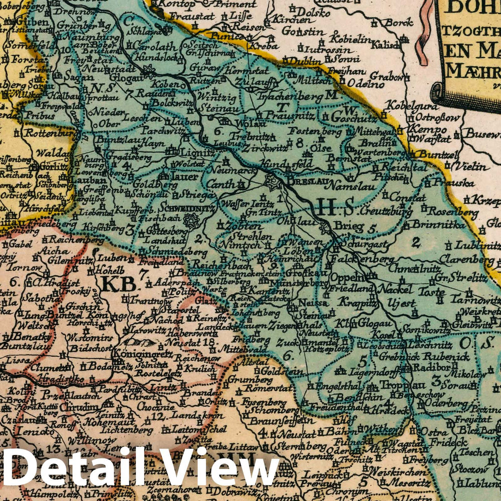 Historic Map : Czech Republic, Vol 1:32- Reise-Charte durch das Konigreich Bohmen, Hertzogthum Schlesien, 1740 Atlas , Vintage Wall Art