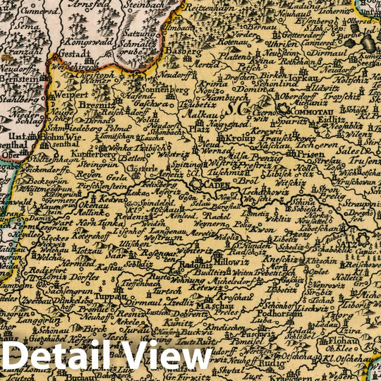 Historic Map : Czech Republic, Der Satzer Creis in dem Koenigreich Bohmen gelegen : zu Finden bey Jon. G. Schreibers Seel Wittbe in Leipzig, 1740 Atlas , Vintage Wall Art