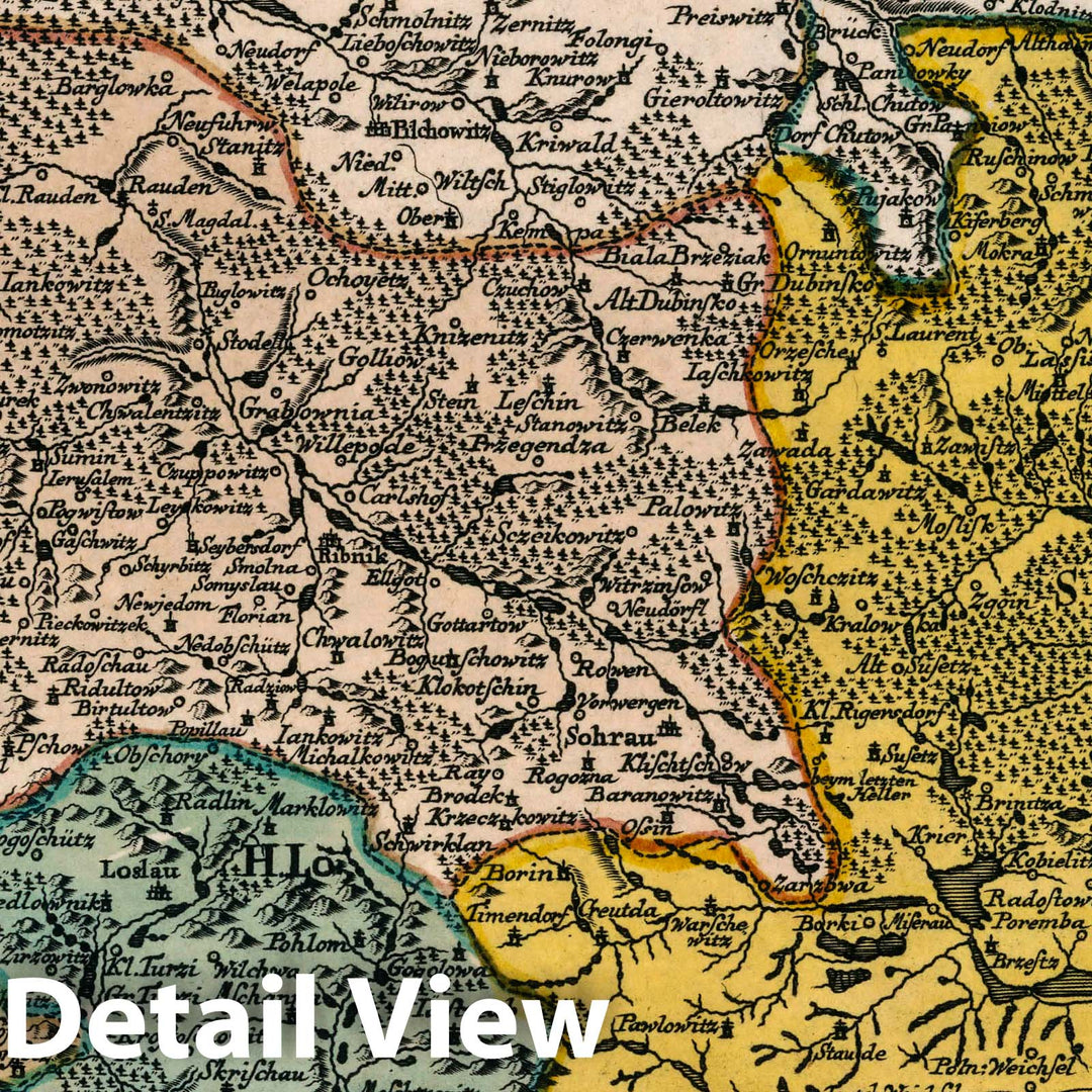 Historic Map : Poland, Vol 1:54- Das Furstenthum Ratibor nebst der Freyen Stands-Herrschafft Pless, 1740 Atlas , Vintage Wall Art