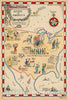Historic Map - 1945 Pictorial Map - Guide to America. A Comprehensive Revised Map-Amended. John Held Jr. - Vintage Wall Art
